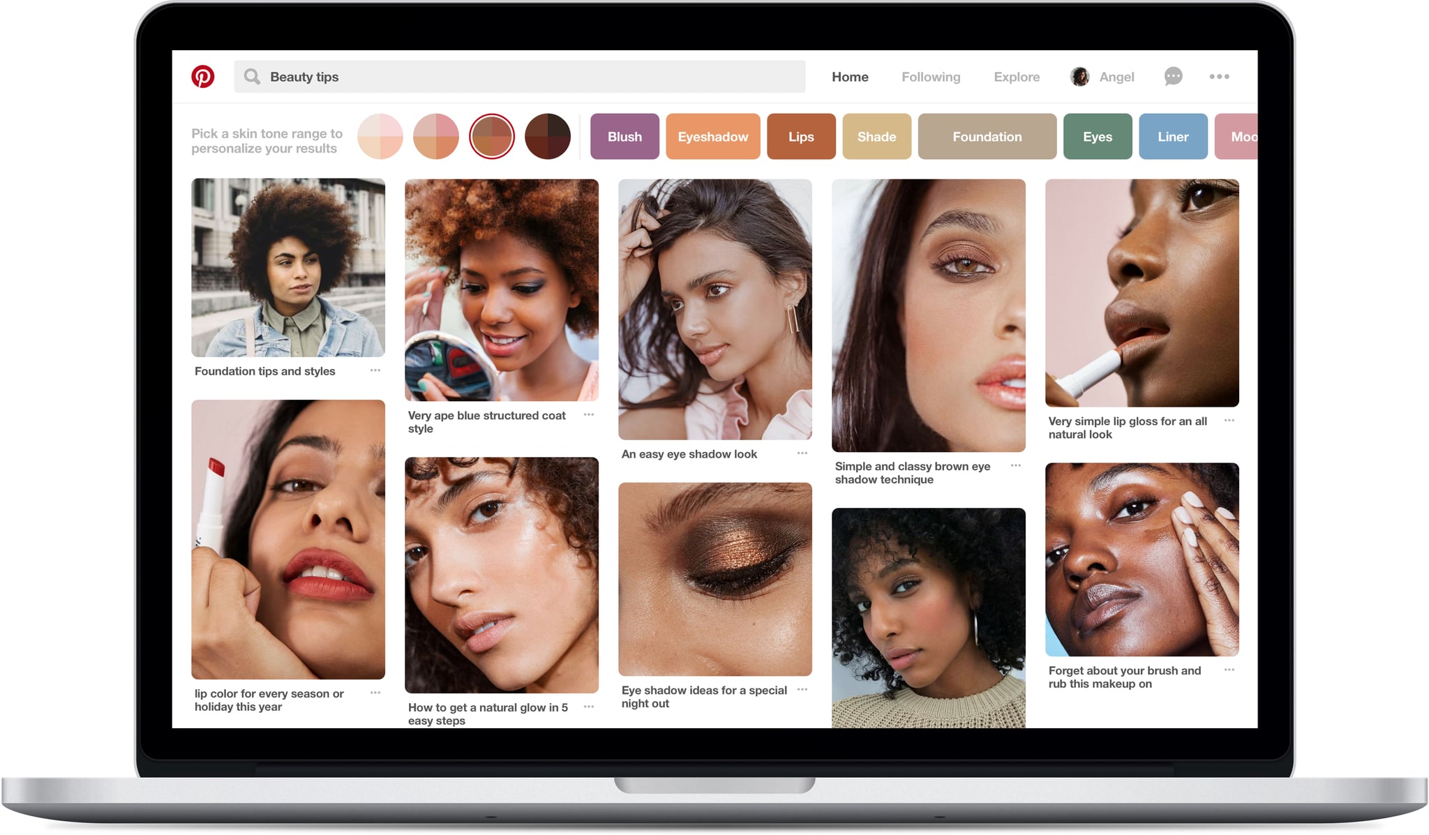 How To Search Makeup By Skin Tone On Pinterest Popsugar Beauty