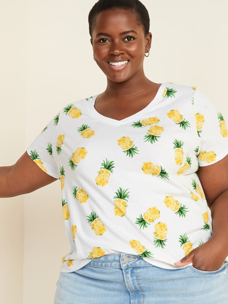 Old Navy EveryWear Printed V-Neck Plus-Size Tee