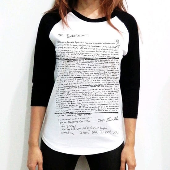 T-Shirt With Kurt Cobain Suicide Note