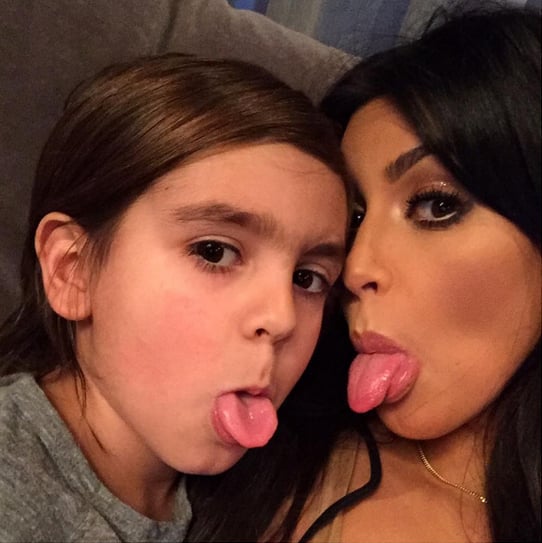 Kim Kardashian and Mason's Selfies July 2015