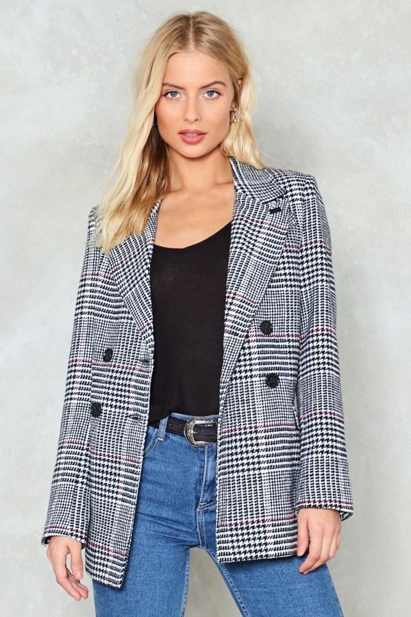 Nasty Gal Check Blazer