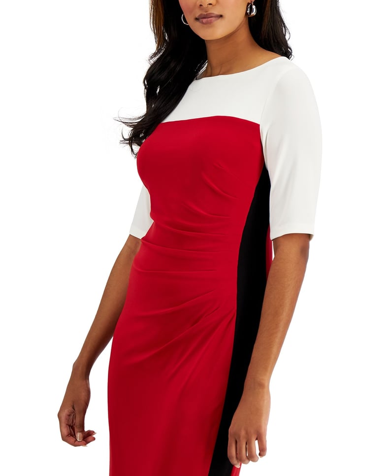 Delta Sigma Theta Red & White Color Block Dress