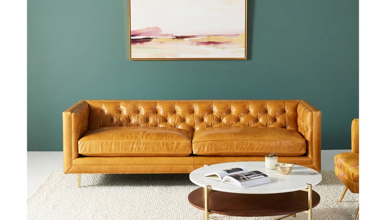 Mina Leather Two-Cushion Sofa