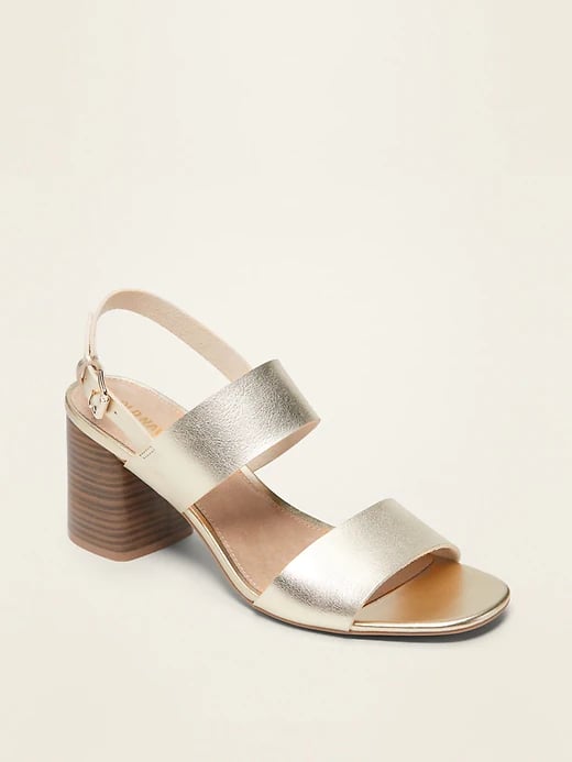 Old Navy Faux-Leather Slingback Block-Heel Sandals