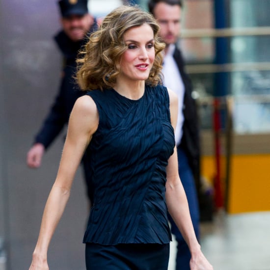 Queen Letizia Wearing a Navy Outfit May 2016
