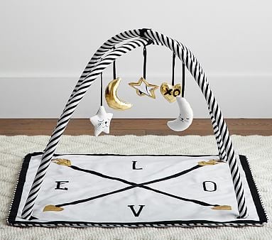 black-and-white activity gym