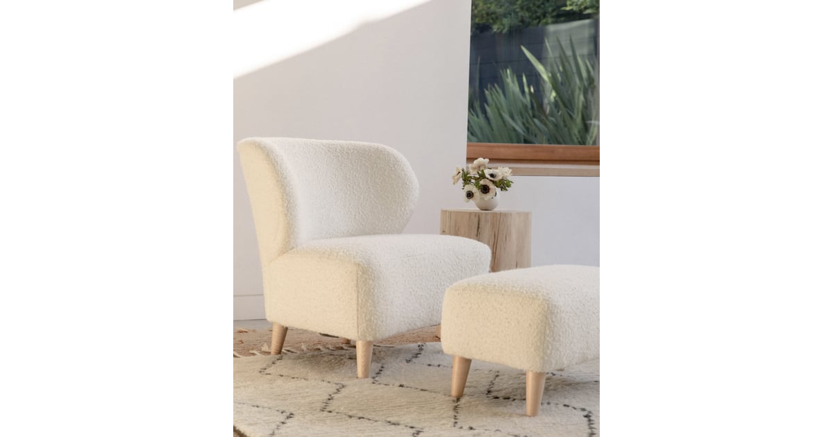 The Best Bouclé Chair With Matching Ottoman Jenni Kayne Brentwood