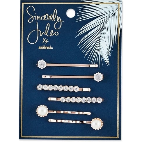 Sincerely Jules by Scunci Crystal and Pearl Bobby Pins