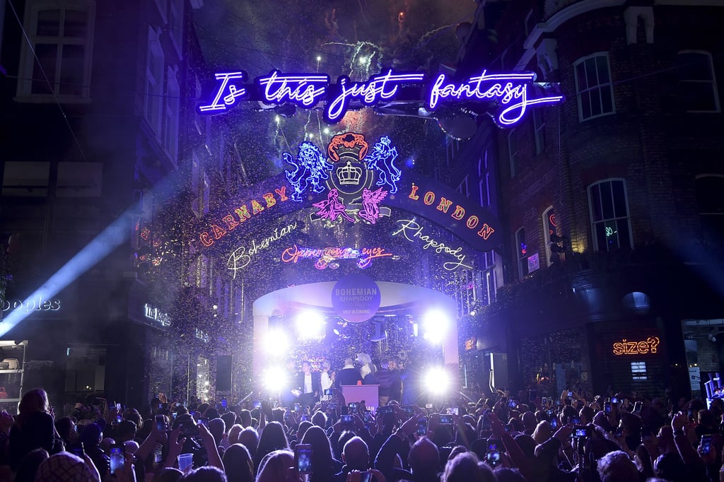 Queen Bohemian Rhapsody Lights on Carnaby Street in London