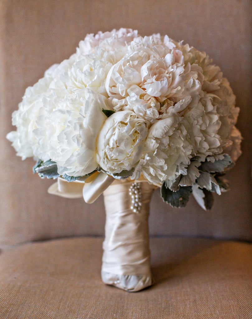 Peonies and Dusty Miller