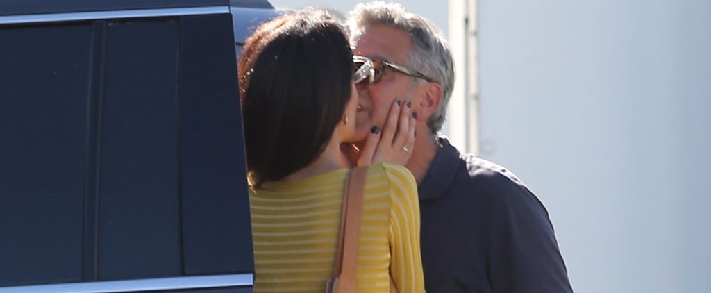 George and Amal Clooney Kissing in LA October 2016