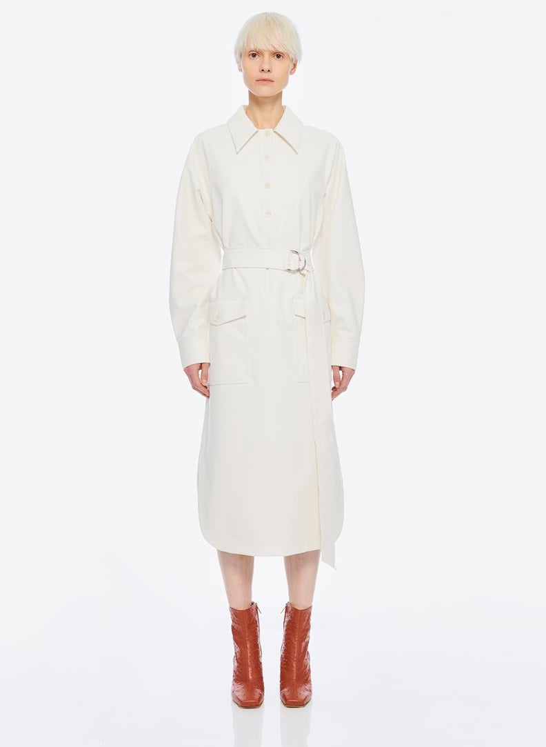 Tibi Faux Leather Shirtdress