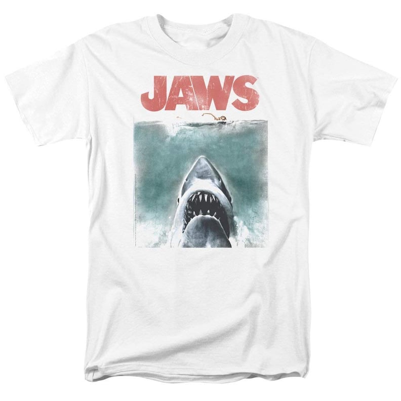 Jaws 1975 Shark Thriller Spielberg Movie Poster T-Shirt