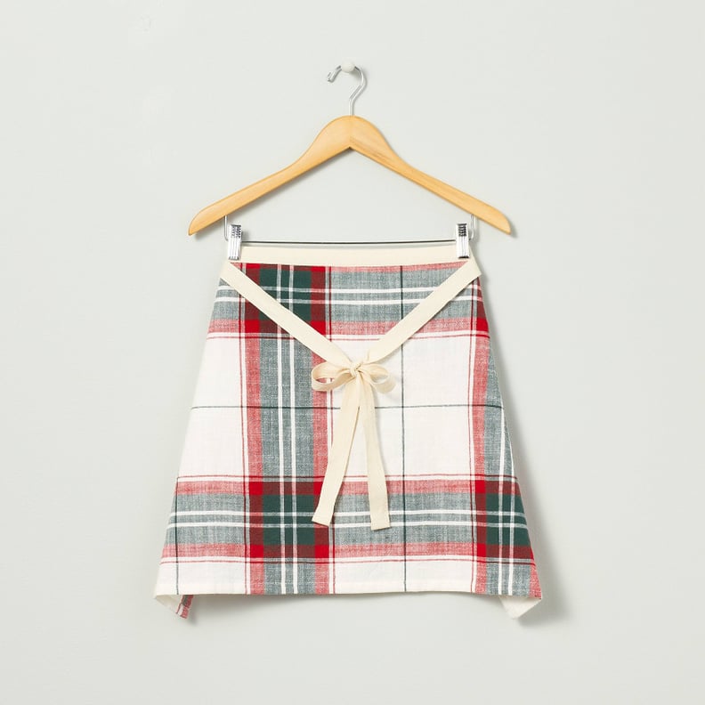 Holiday Plaid Waist Tie Half Apron