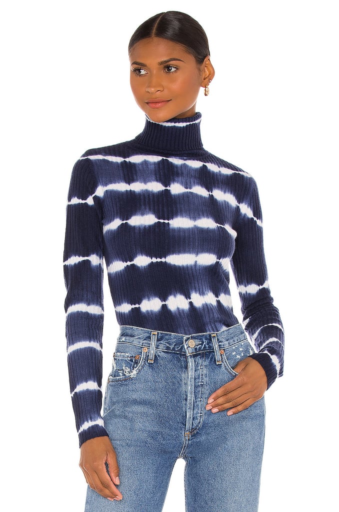 Autumn Cashmere Tie Dye Ribbed Turtleneck