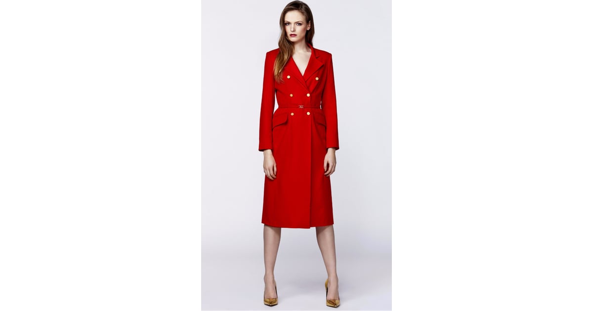 Plakinger Red Wool Double Breasted Coat ($1,150) | Amal Clooney Wearing ...