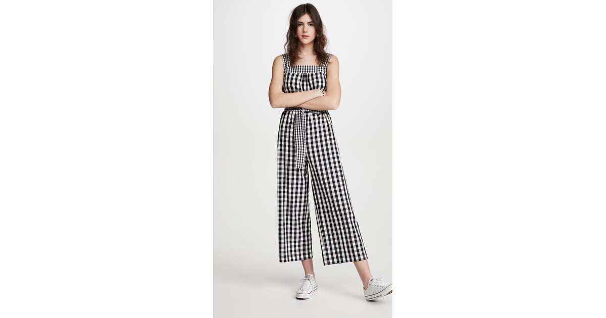 Madewell gingham 2025 jumpsuit