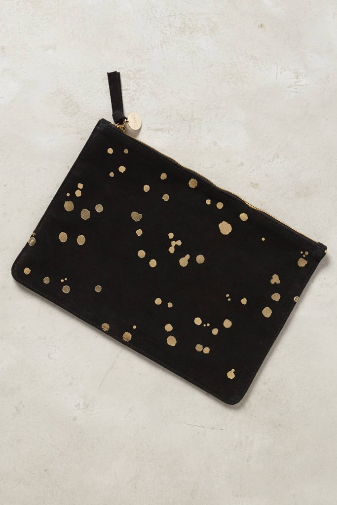 Clare V. Gold Splash Pouch ($215)