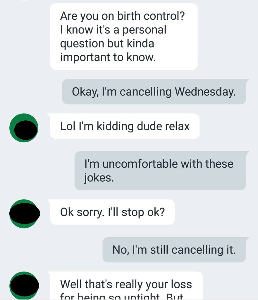 Text Messages From Guy Being Rejected