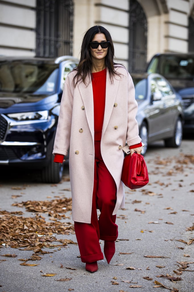Red winter outfits top