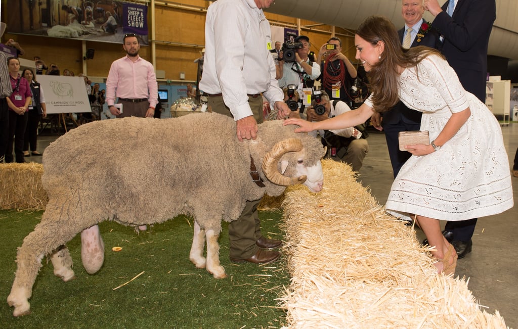 Kate met Fred the ram at Sydney's Royal Easter Show in 2014.