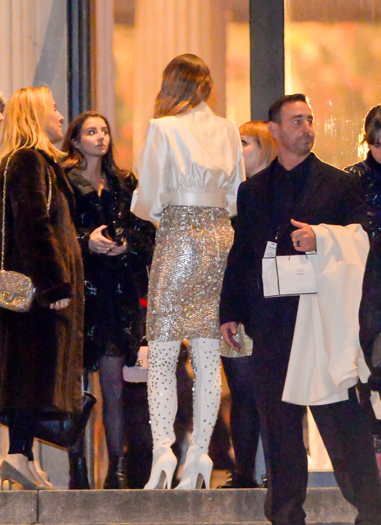 Blake Lively's Sequined Dress and Boots December 2018