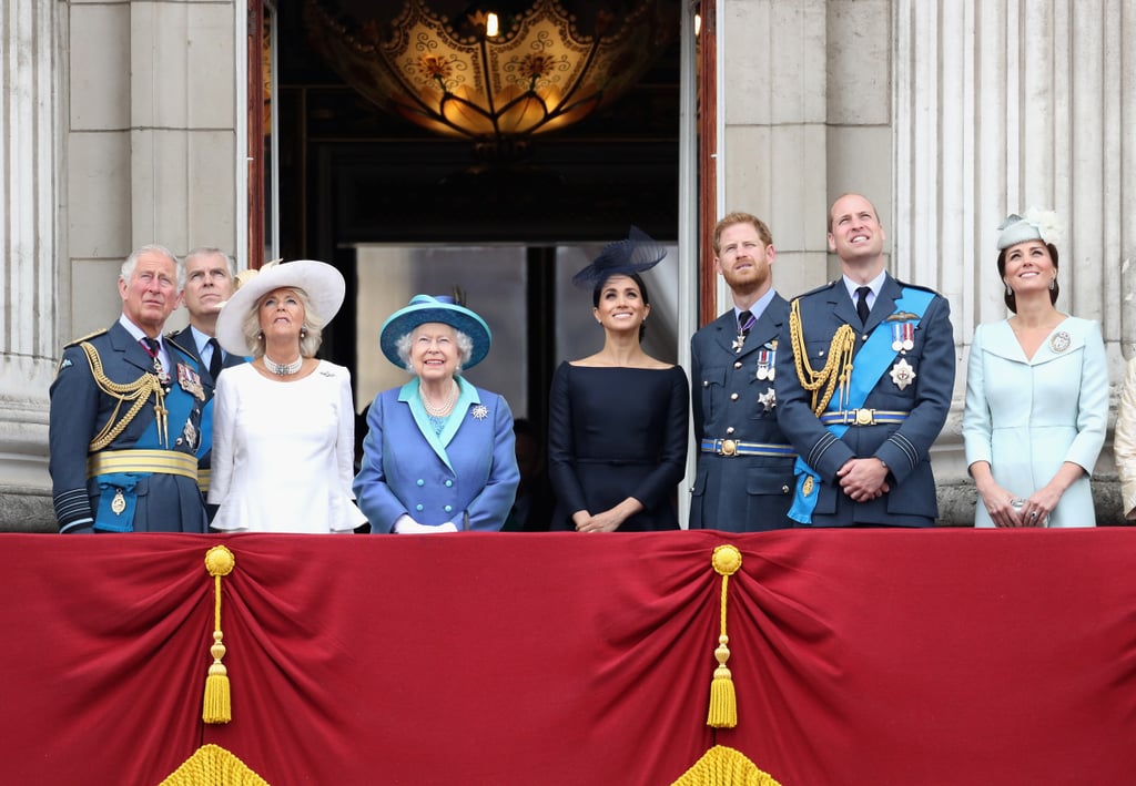 A look at how the queen stands next to the rest of the royal family.