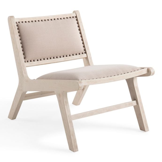 Wood Frame Accent Chair in Natural