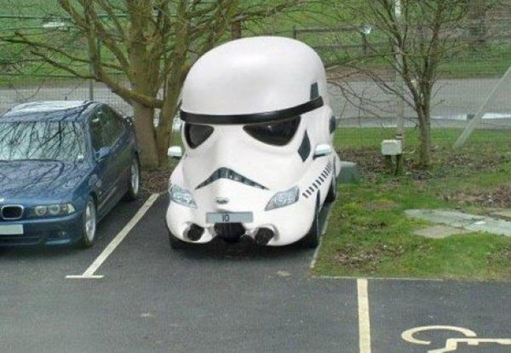 "The safest car ever. It can't hit anything."
Source: Reddit user heliurn via Imgur