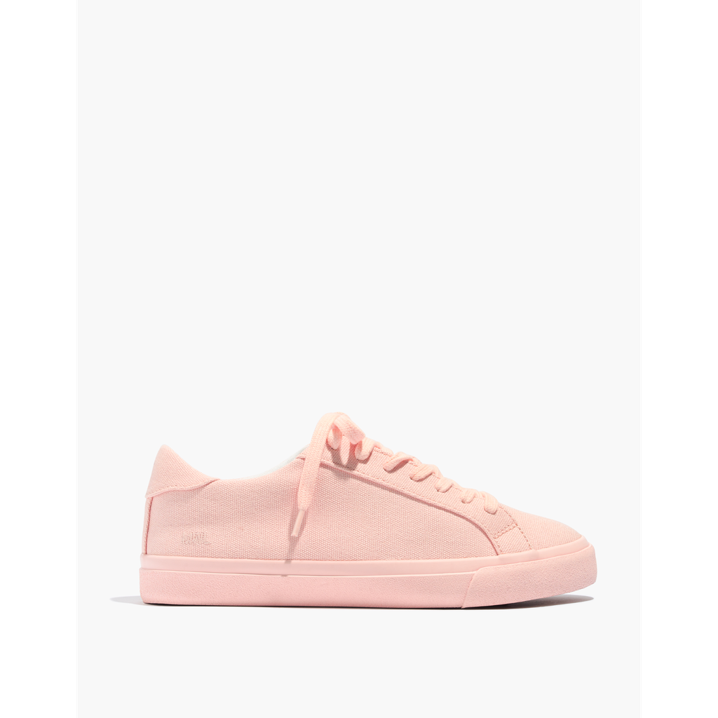 Monochrome Canvas Sneakers in Peach