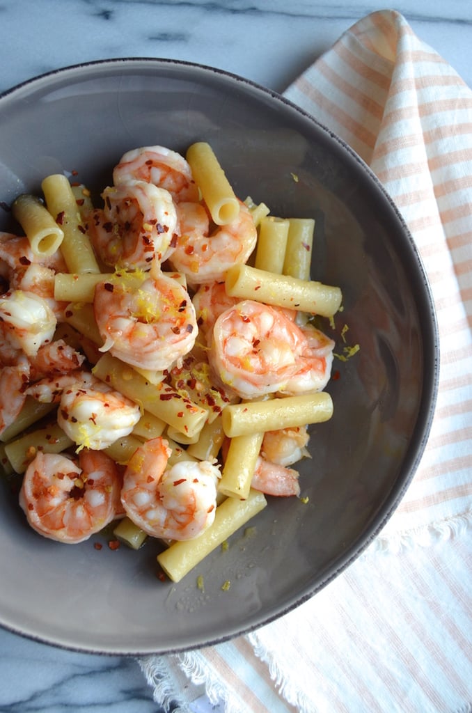 Pasta With Gambas al Ajillo Latin Seafood Recipes POPSUGAR Latina