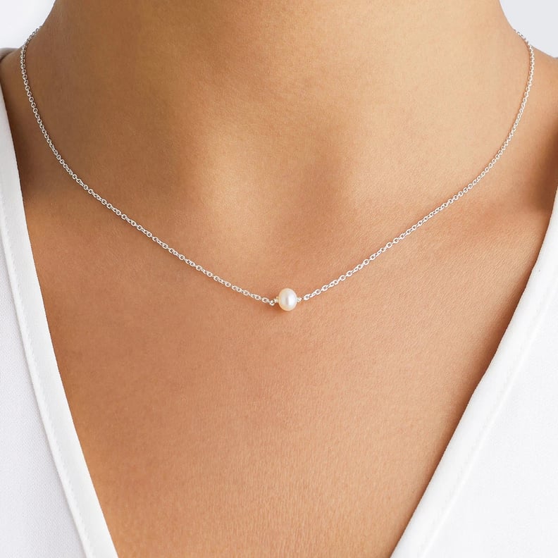 Lily & Roo Silver Single Pearl Choker