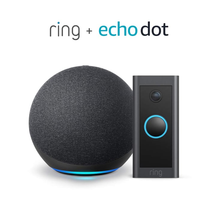 Ring Video Doorbell Wired Bundle With Echo Dot (4th Gen) Best Amazon