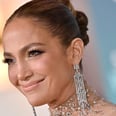 J Lo's Dress Proves She's Queen of the Plunging Neckline and Thigh-High Slit