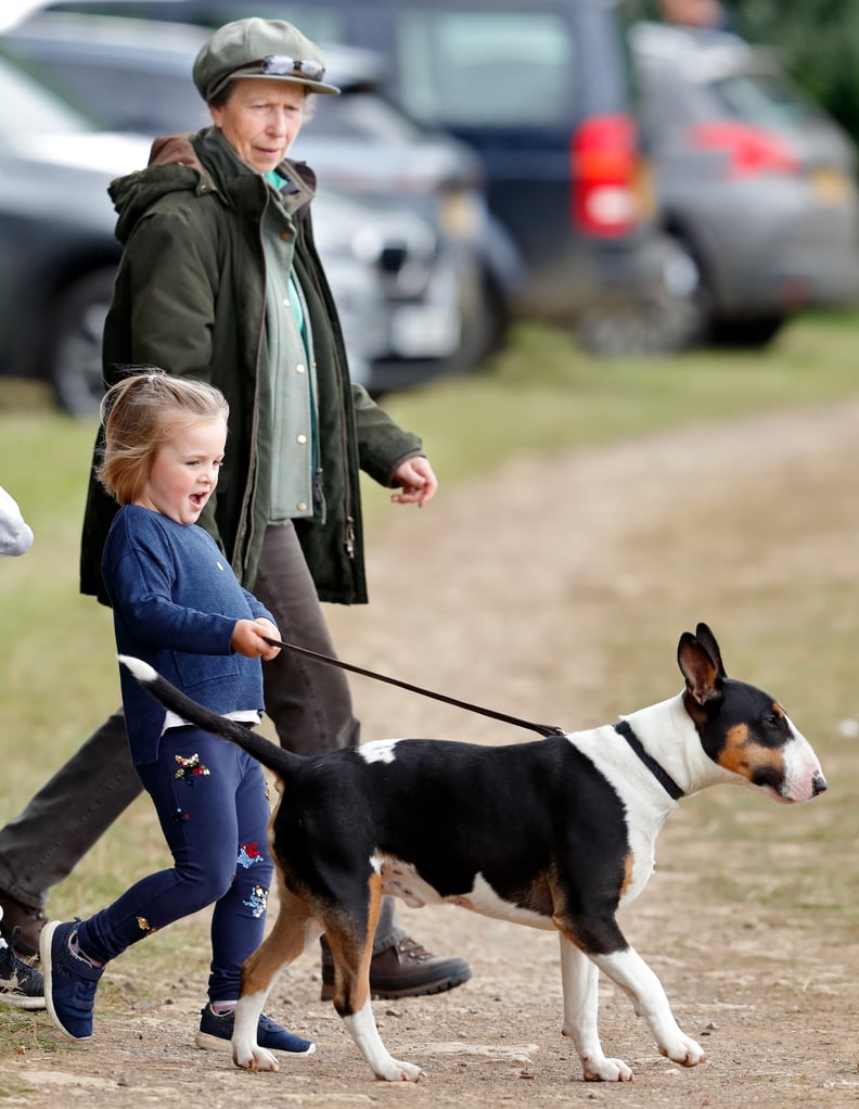 Princess Anne and Granddaughter Mia Tindall in Stroud, England, in 2018