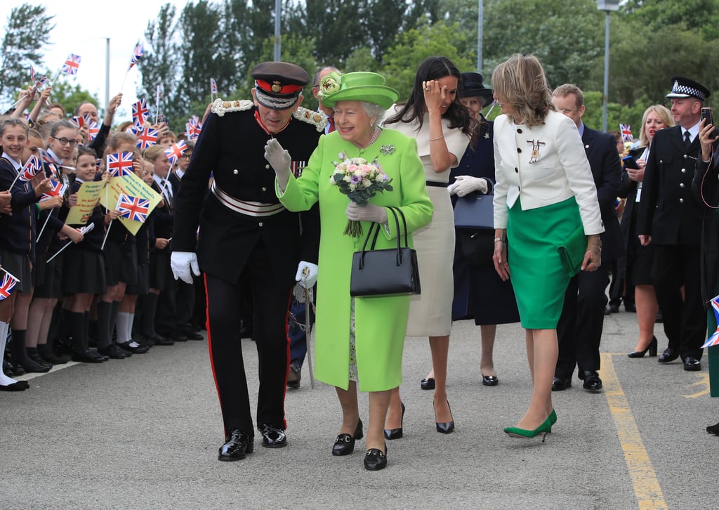 Queen Elizabeth II and Meghan Markle Cheshire Visit Pictures