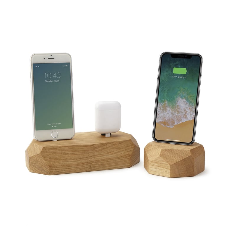 Freestanding Oak Phone Dock