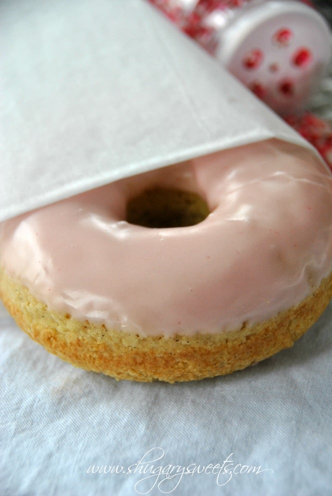 Vanilla Bean Baked Doughnuts With Strawberry Frosting
