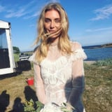 This Swedish Bride Styled Her Gorgeous Sheer Wedding Dress With the Most Unexpected Shoes