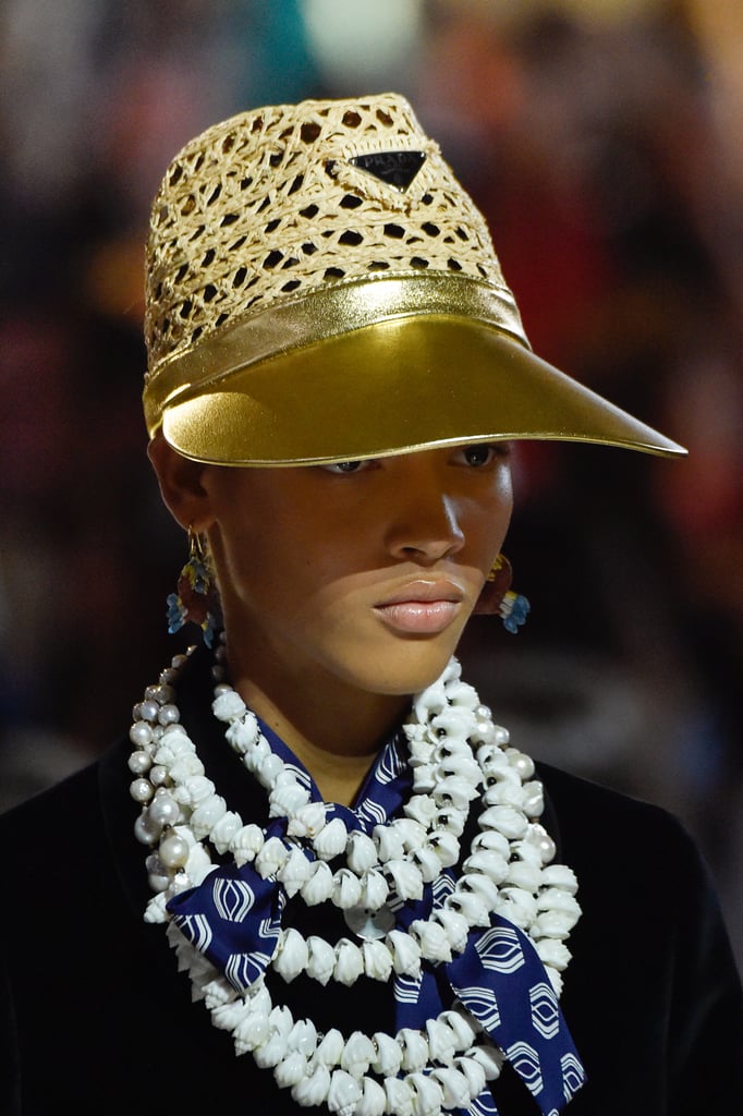 A Hat on the Prada Runway at Milan Fashion Week