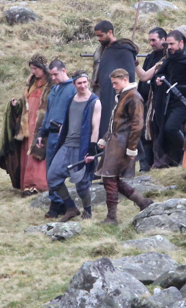 Charlie Hunnam on the Knights of the Roundtable Set Pictures