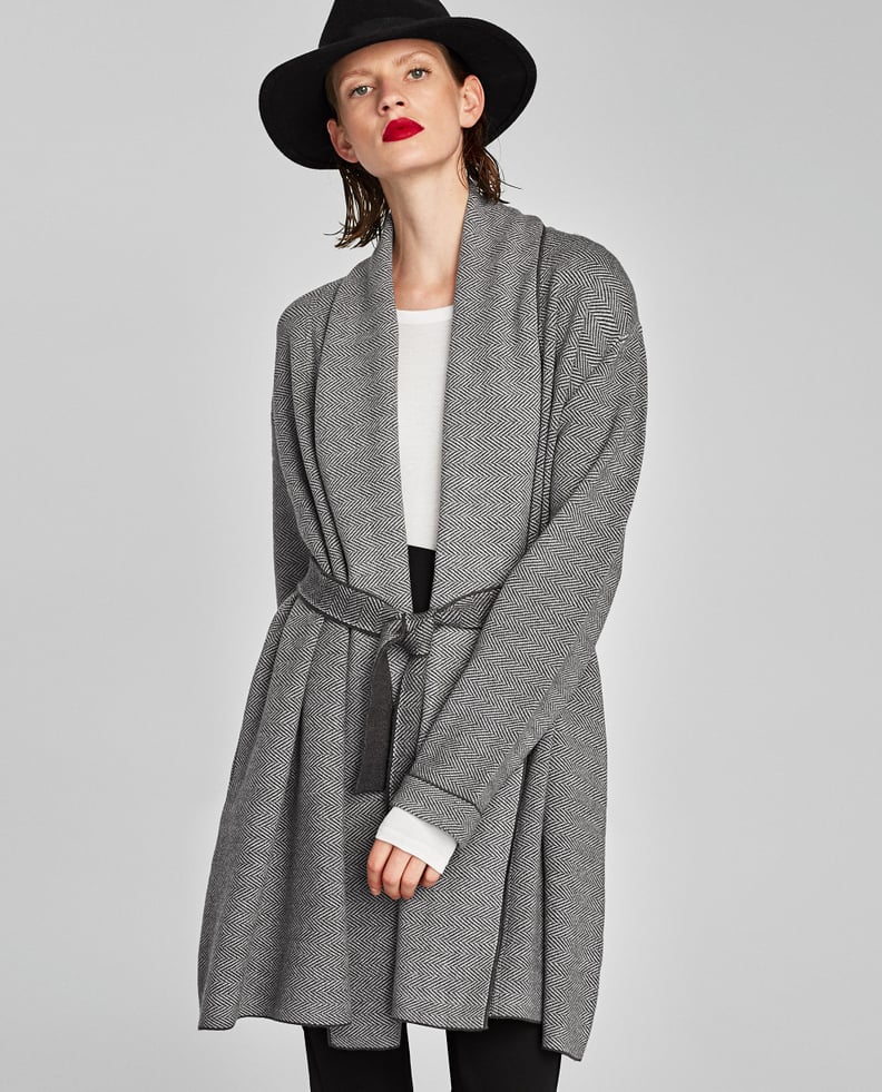 Zara Herringbone Cardigan