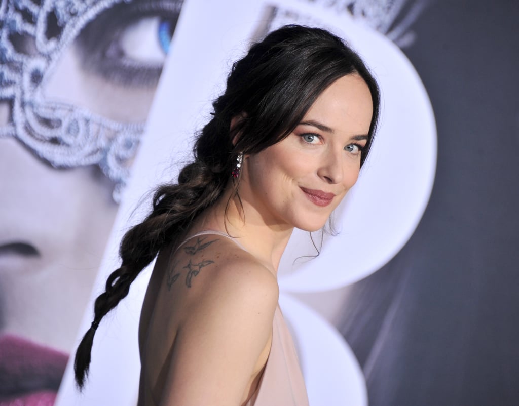 Dakota Johnsons Braid At The Fifty Shades Darker Premiere Popsugar 