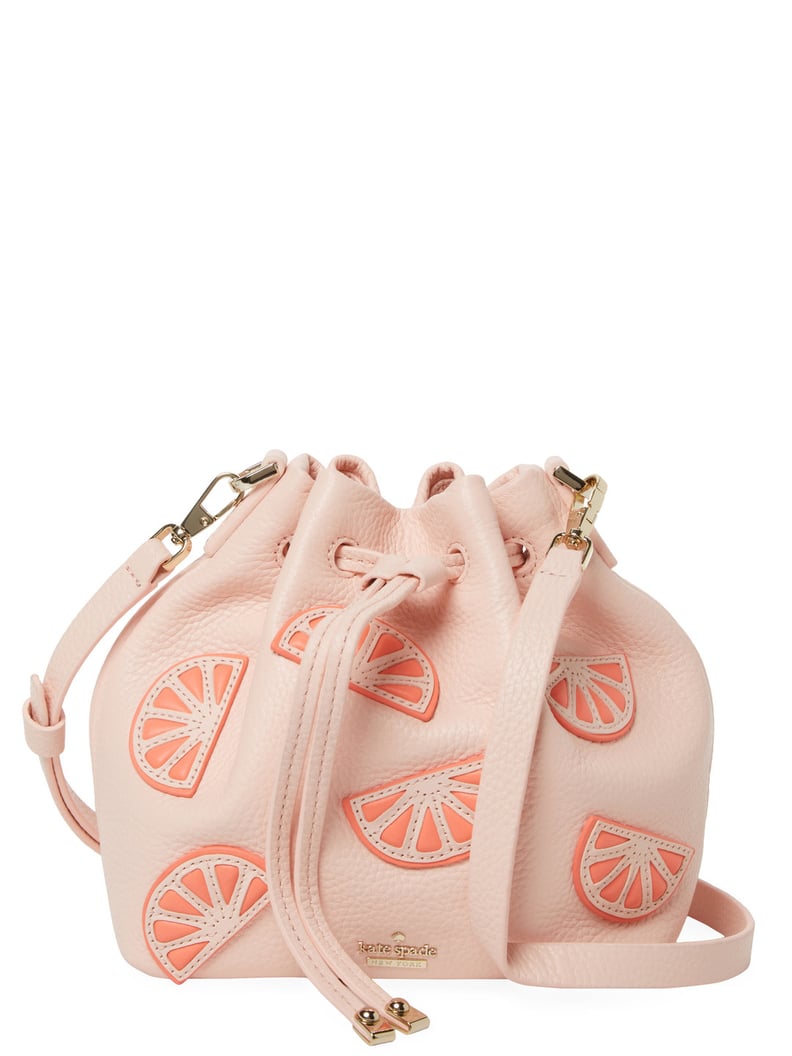 Kate Spade Flights of Fancy Grapefruit Mini Bucket Bag