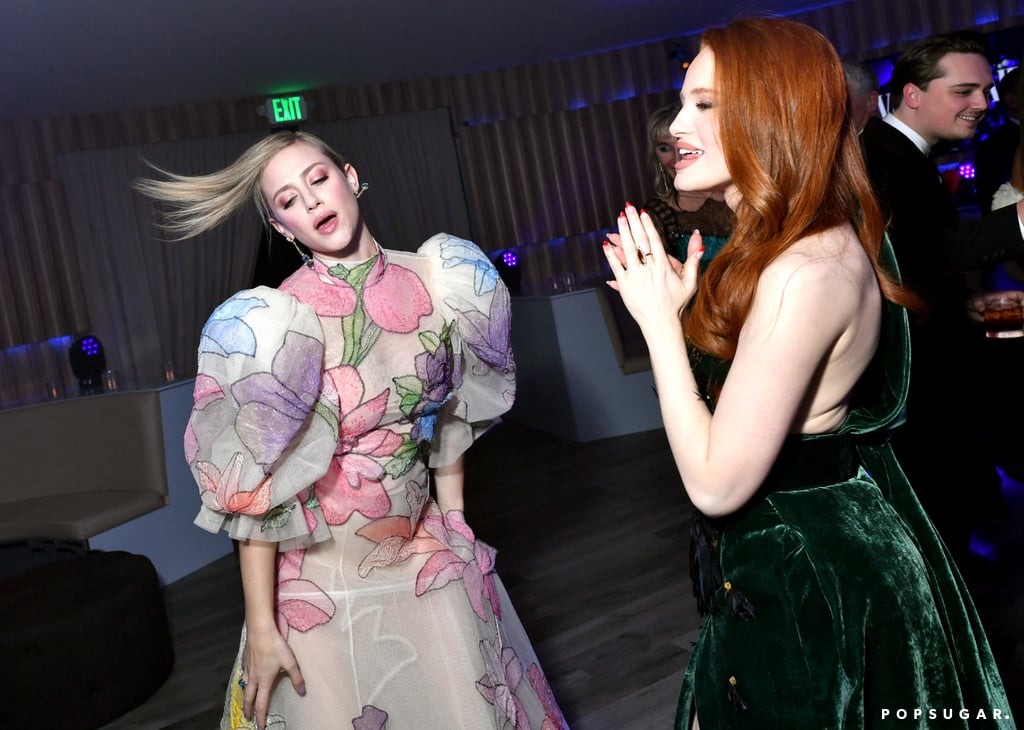 Lili Reinhart and Madelaine Petsch at the Vanity Fair Oscars Party 2020