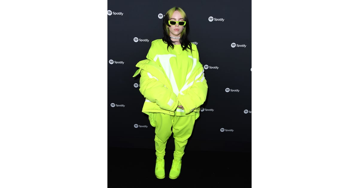 Billie Eilishs Lime Green Louis Vuitton Outfit Popsugar Fashion Middle East Photo 10 