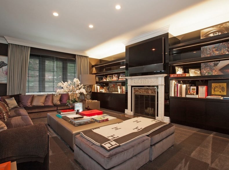 The indoor fireplace is perfect for Winter days.