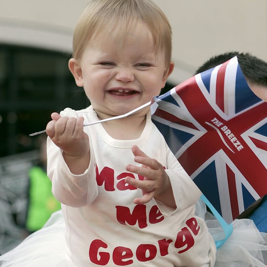 Little Girl Wearing a "Marry Me George" Shirt on Royal Tour