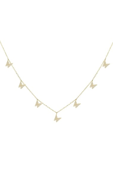 Adina's Jewels Pavé Butterfly Dangle Charm Necklace