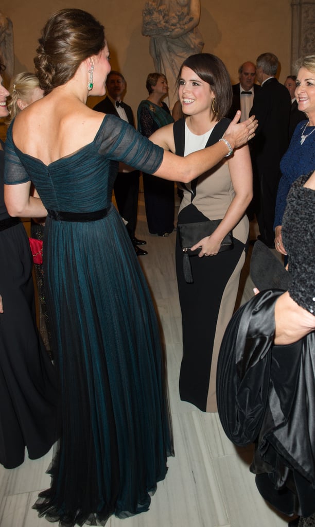 When Prince William and Kate Middleton headed to NEW YORKfor a trip in December 2014, Kate gave Princess Eugenie a big hug at the St. Andrews 600th Anniversary Dinner.